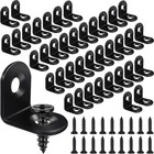 40pcs Black L Bracket Corner Brace  Stainless Steel Corner Bracket 90 Degree Rig