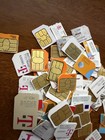 Lot Of 104 Used Micro mini Sim Cards For Testing gold - Mixed Carriers