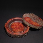 Chinese Antique  songhua  Inkstone Hand Carving Pine Tree Ink Stone  gaokai 