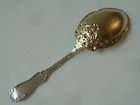 Large Sterling Serving Spoon W  Gilt Bowl  Towle  old English  Pattern Pat  1892