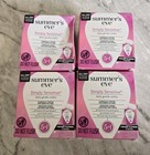 Lot Of 4 Summer   s Eve Simply Sensitive Cleansing Cloths On The Go 16 Cloths Each