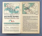 Imperial Airways England - Egypt Inflight Route Map By The Empire Flying Boat