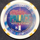 Vintage Nevada Palace Casino Las Vegas 20th Anniversary  1 Gaming Chip Ltd 2000