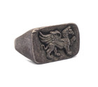 Gryphon - Gryffin Ancient Roman Legionary Silver Ring  Amazing Artifact 100 Bc
