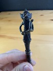 Antique Burmese Bronze Tattoo Needle Head Weight With Holder