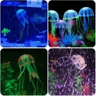 Glowing Effect Jellyfish Aquarium Floating Fish Tank Ornament Decor Pet Decorate