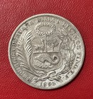 1895 Tf Peru Un Sol Silver Coin 90  25g 22 5g Asw  c 