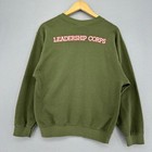 Vtg Usmc United States Marine Corps Leadership Corps Sweatshirt Olive Green Sz S