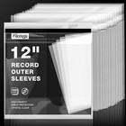  100pcs Premium Record Sleeves  Lp Vinyl Outer Sleeves For 33 Rpm  12 Inch
