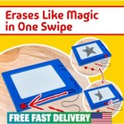 Magnetic Drawing Board Retro Doodle Pad With Magic Pen 2 Stamps Ages 3 Up