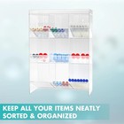 Acrylic Tube Rack Clear 9 Compartment Wall Mounting   Countertop Tube Organizer