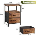 Huuger Night Stand Set Of 2  Nightstand With 2 Drawers  Bedside Table