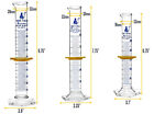 Eisco Labs Graduated Cylinder Set - 25ml  50ml   100ml - Astm   Class A
