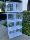 Ste Of 4 Stackable Breeding Bird Cage For Canary Finch Small Birds