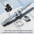 20 Pcs 1 4x3 Inch Zinc Plated Carbon Steel Wedge Anchor Fastener Concrete