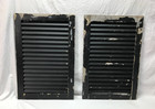 Vtg Small Pair 19x37 Antique House Window Wood Louvered Shutters Old 1277-25b