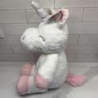 Kelly Baby Toy Plush Stuffed Unicorn White Pink Infant Rattle 18  Large Crinkle