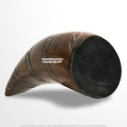 Medieval Style Home Decor Cow Horn Antique Look Engraved Leaf Scroll Paperweight