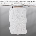 White Bathroom Rugs 24x36in Non Slip Absorbent Microfiber Shower Bath Mats Machi