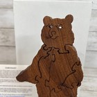 Fantaminals Handmade Wood Bear Interlocking Jigsaw Puzzle By Judy Peterson Nos