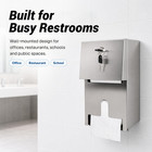 Commercial Double Rolls Toilet Paper Dispenser Holder heavy Duty Stainless Steel