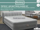 Bestway Headboard 18  Queen Air Mattress With Built-in Pump  Open Box 