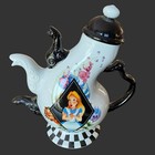 Disney Parks Alice In Wonderland Triple Spout Teapot Mad Hatter 8 Inches Tall