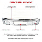 Fit For 2009-2014 Ford F150 New Chrome Steel Front Bumper Face Bar W fog Hole