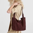  nwt  The Sak Los Feliz Medium Tote Mahogany Suede - Free Shipping 