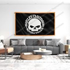 Harley Davidson 3x5 Ft Flag Motorcycle Banner Skull Logo Garage Wall Sign