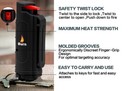  Burn Pepper Spray 1 2oz Self Defense Police Strength Security Keychain Black