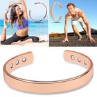 2pcs Pure Copper Bracelet 6 Powered Magnets Fashion Arthritis Men Women Cuff Us