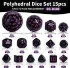 6 Sets Complete Polyhedral Dice Set D3-d100 For Trpg Tabletop Games