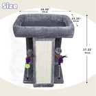 Twdepart Cat Tree Tower With Scratching Post For Indoor Cats  17 7   Grey 