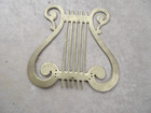 Vintage Ornate Floral Brass Music Top Back Only Stand Antique