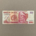 Z Series Mexico 100 Pesos Banknote Year 2000 Old Mexican Currency Paper Money