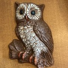 Vintage 70s Foam Moulded Plastic Owls For Wall Hanging 2 Pairs Set Of 4 Unused
