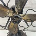 Vintage Antique Fitzgerald Star Rite Fan 10  Brass Blade Cut Cord Collectible