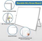 Dry Erase White Board  16inx12in Large Magnetic Desktop Whiteboard With Stand  1