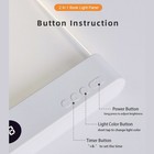 Book Light  Rechargeable Clear Led Flat Reading Light With 3 Colors Timer  D   