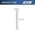 40pcs M3x45mm 304 Stainless Steel Dowel Pin  Cylindrical Shelf Support Peg Pin