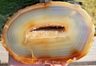 Large Polished Beautiful Brazil Agate Geode 4 lb Natural Beautiful Unique Decor