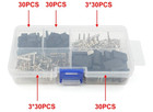 30 Sets Servo Plug Male Female Connector Crimp Pin Kit Compatible Futaba For