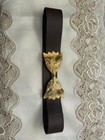 Vintage 1972 Mimi Di Niscemi Fox Head Belt     Brown Leather     28    Extends     Hoo
