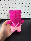 Crochet Handmade Amigurum Pink Bear Plush Stuffed Animal     Cute Gift-ready