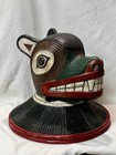 Northwest Coast Wood Carved Bear Dance Hat 