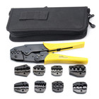 Ratcheting Crimping Tool Kit Cord End Terminals Wire Crimper Pliers W  8 Dies