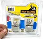 2pk Funny Shot Glass Gift Set  over The Hill   Novelty Gag Prank Joke Retirement