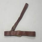Ww2 Era Sam Browne Leather Officers Belt -brass Hardware- Named To J l  Cassell