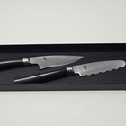Shun 2-piece Japanese Kitchen Knife Set Serrated Utility paring Stainless Steel